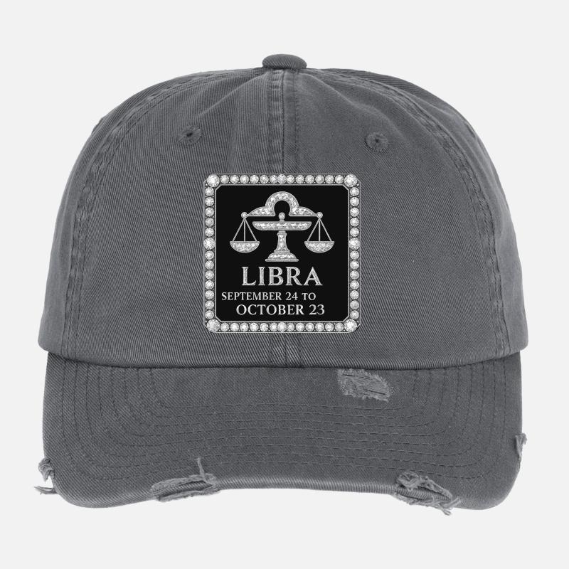 Sternzeichen Waage Flexfit Vintage Destroyed Cap