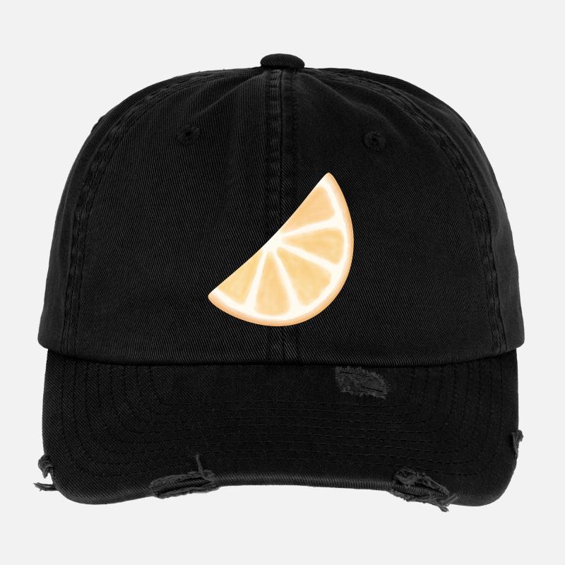 Tranche d’orange aquarelle éclat Casquette vintage effet usé Flexfit