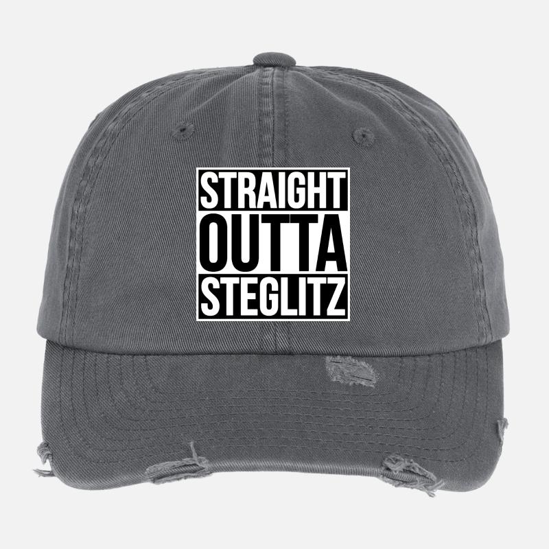 STRAIGHT OUTTA STEGLITZ BERLIN Flexfit Vintage Destroyed Cap