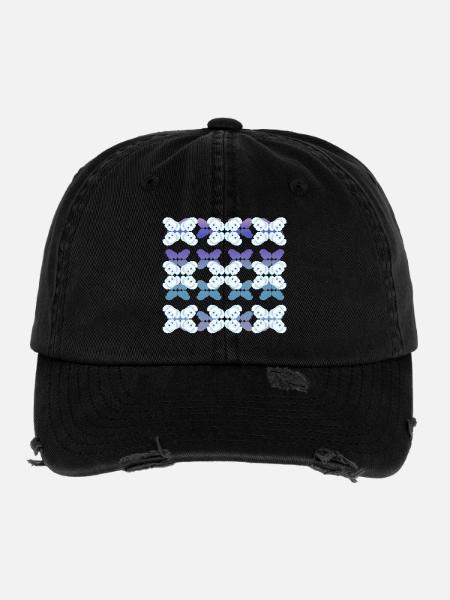 Schnee-Koala - Flexfit Vintage Destroyed Cap - Schwarz - Vorne