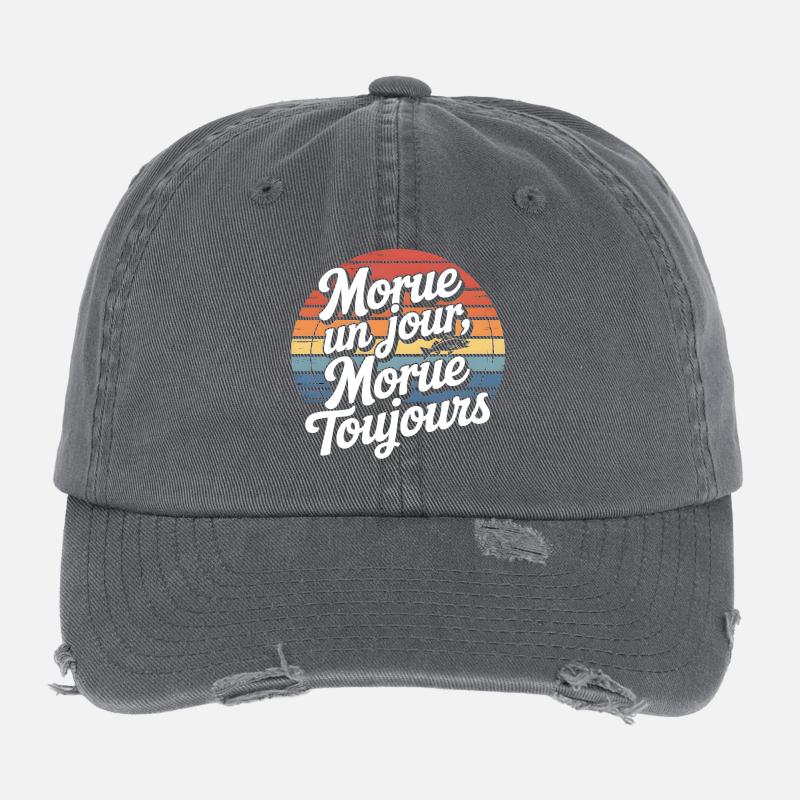 Morue Un Jour Toujours Casquette vintage effet usé Flexfit