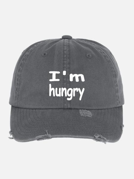 Hunger - Flexfit Vintage Destroyed Cap - Dunkelgrau - Vorne