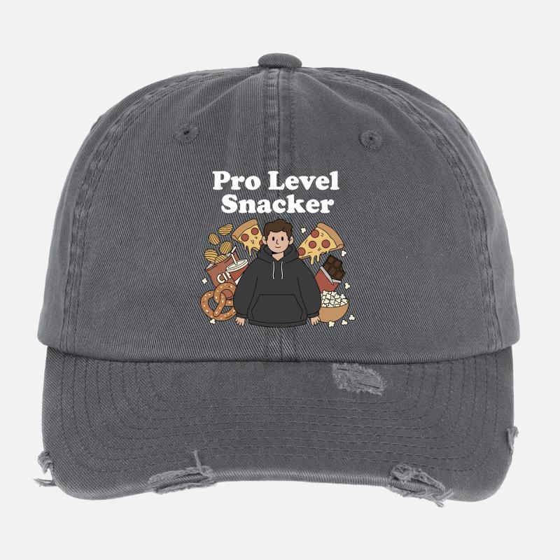 Pro Level Snacker Motiv Flexfit Vintage Destroyed Cap