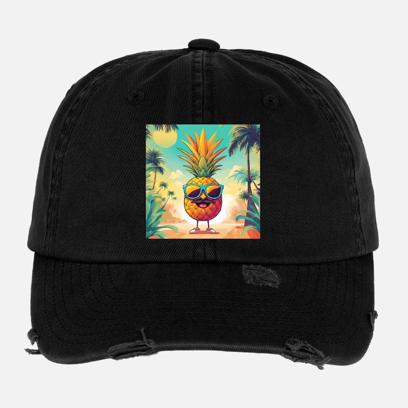 M. Cool Ananas Casquette vintage effet usé Flexfit