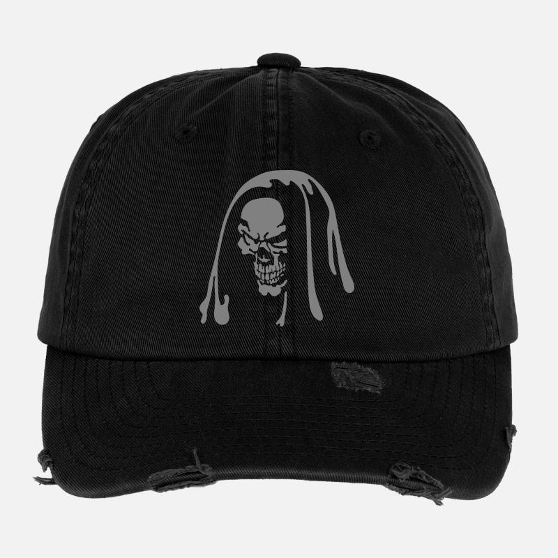 Schädel Flexfit Vintage Destroyed Cap