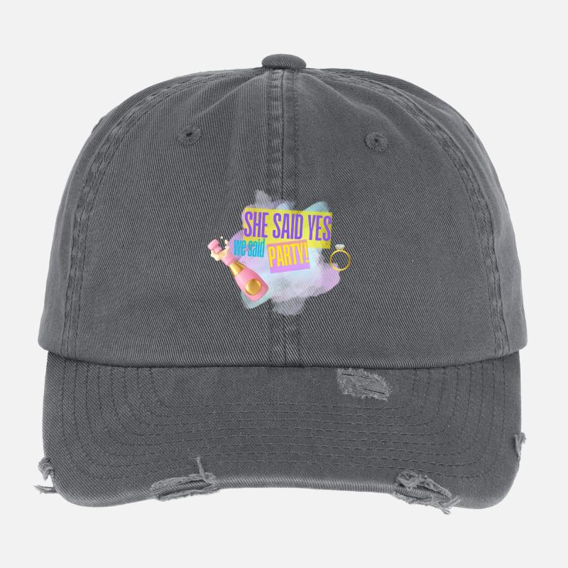 She said yes JGA Flexfit Vintage Destroyed Cap