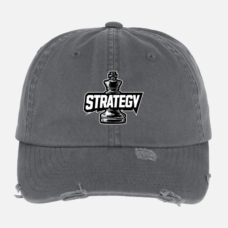 Schachfigur König – STRATEGY Flexfit Vintage Destroyed Cap