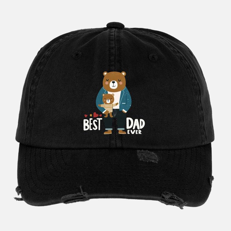 Le meilleur papa - Casquette vintage effet usé Flexfit - noir