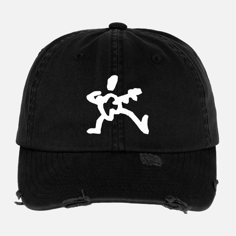 Wilderer-white - Flexfit Vintage Destroyed Cap - Schwarz