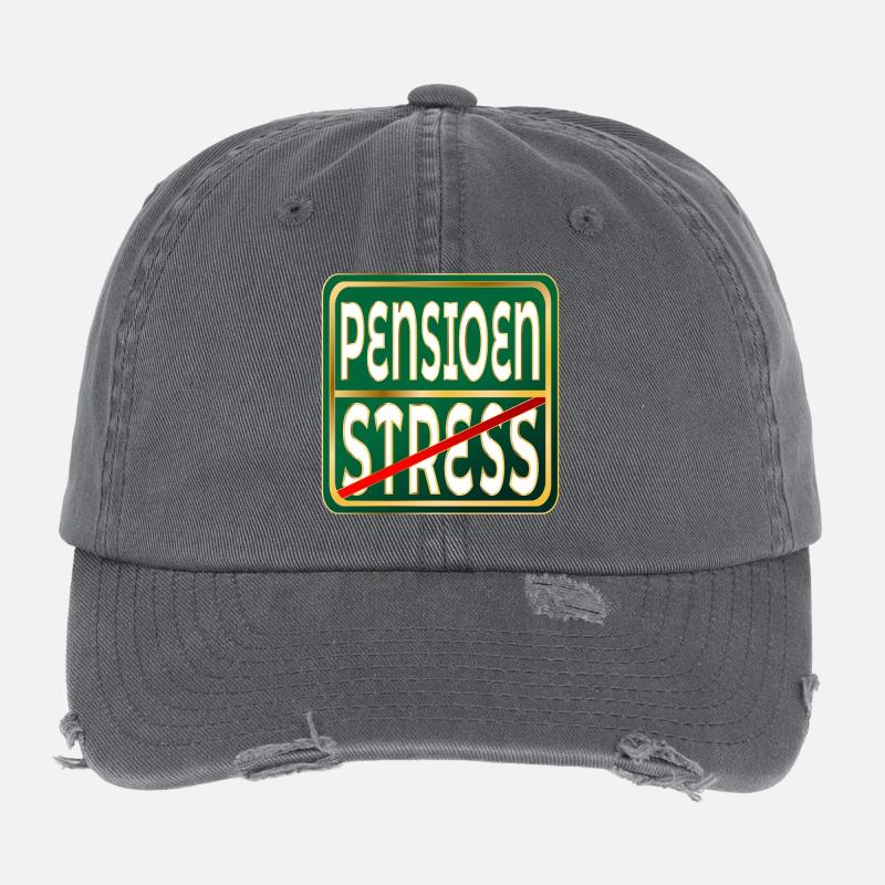 RETIREMENT STRESS WORK Flexfit Vintage Destroyed Cap