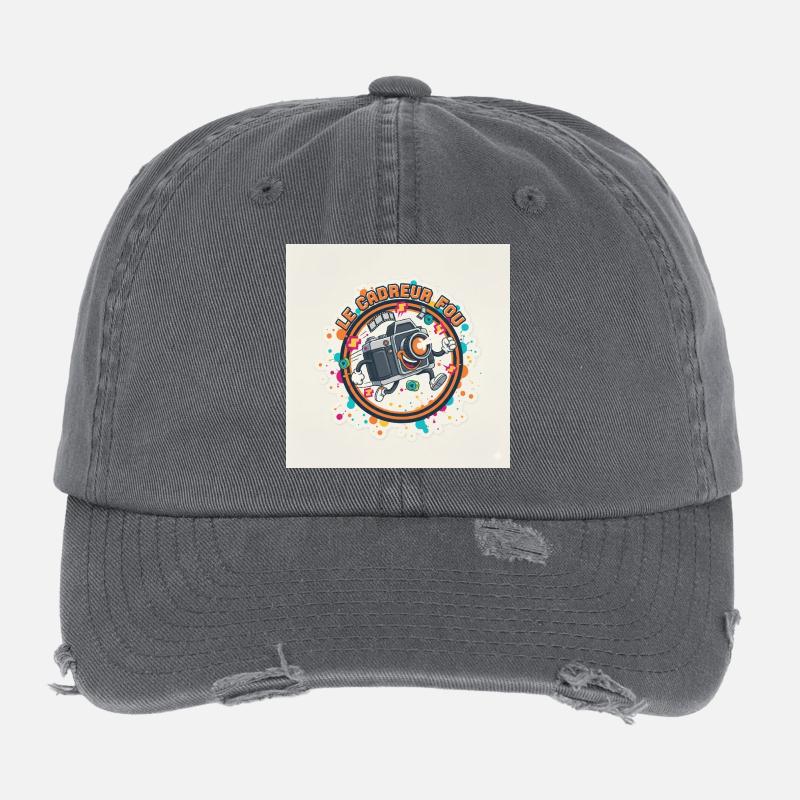 Le Cadreur Fou Caméra Rieuse Casquette vintage effet usé Flexfit
