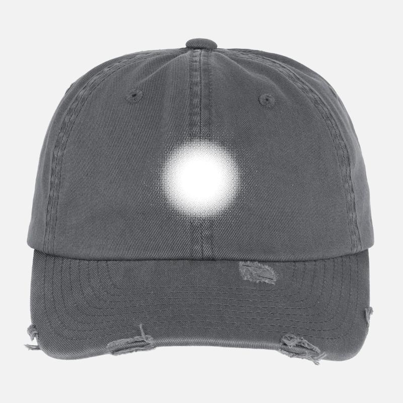Licht Illusion Mond Punkt Raster design Kreis rund Flexfit Vintage Destroyed Cap
