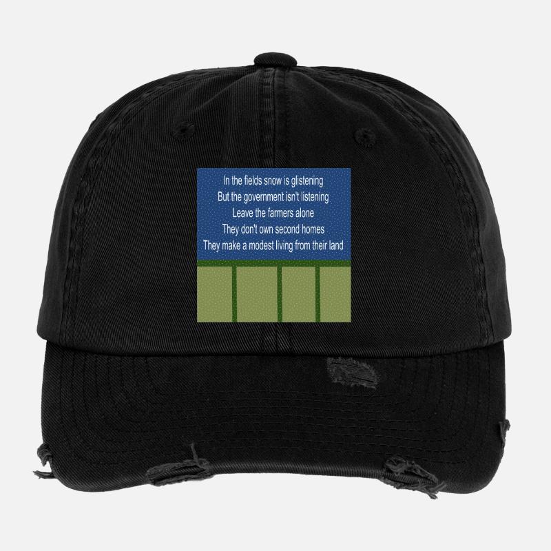 Farmers Fields Protestreim der britischen Labour-Regierung Flexfit Vintage Destroyed Cap