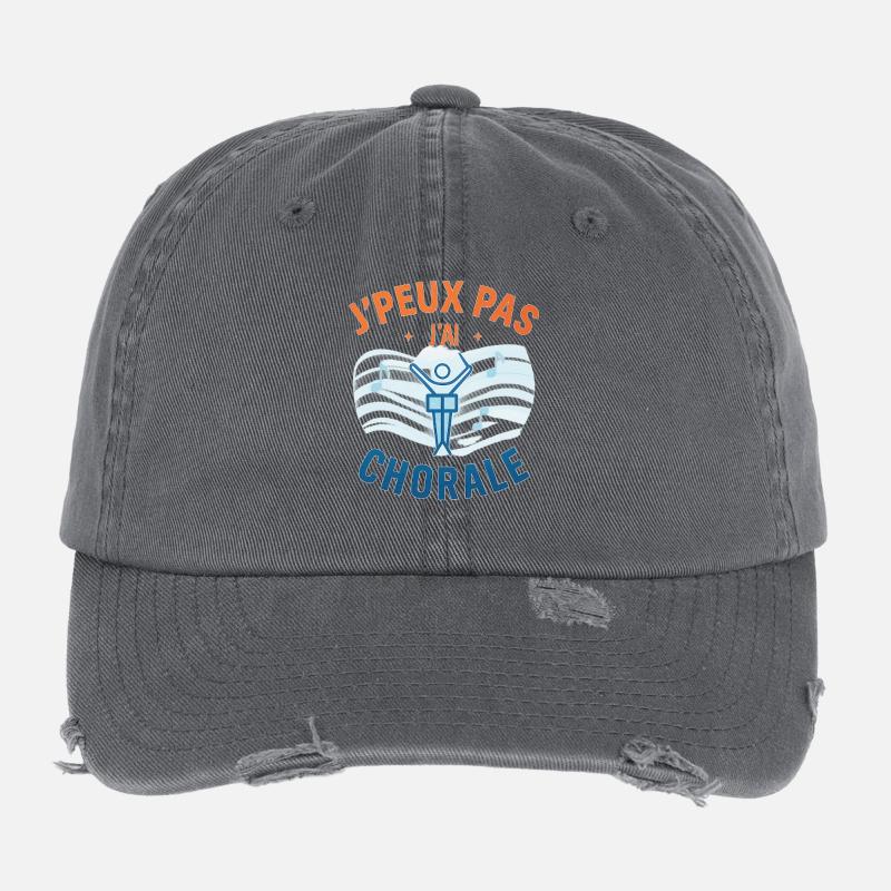 Ich kann keinen Chor haben Flexfit Vintage Destroyed Cap