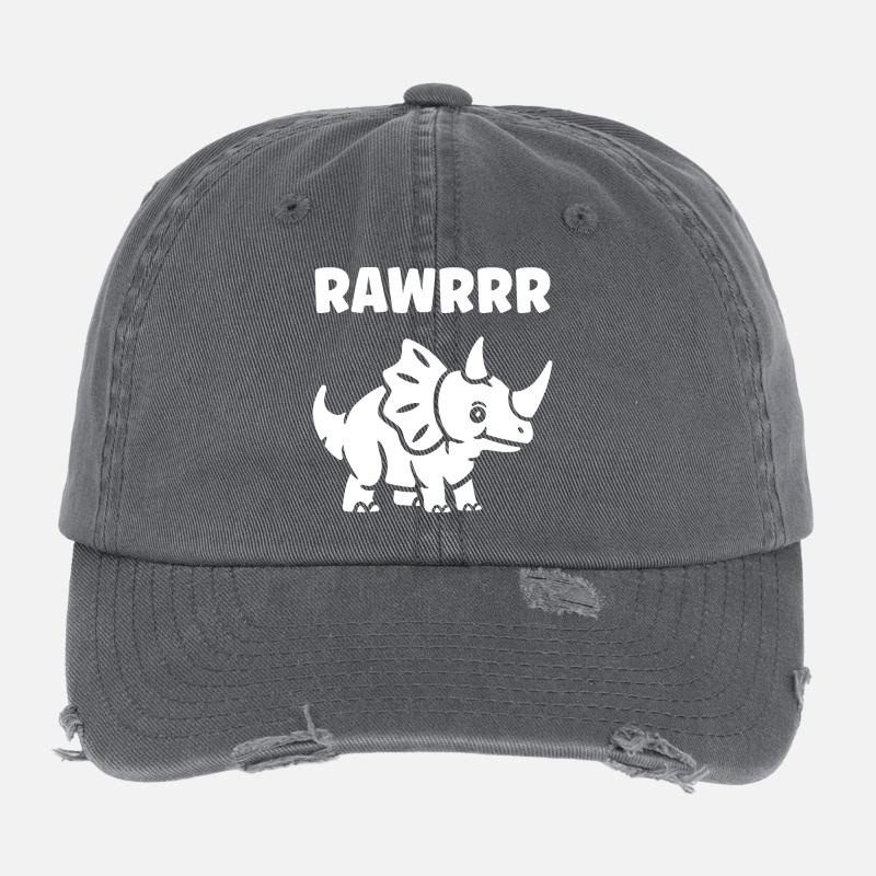 Mignon Petit dinosaure Casquette vintage effet usé Flexfit