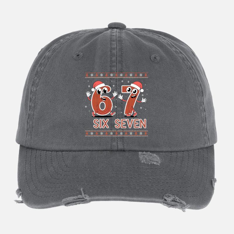 6 7 Six Seven Memes – Noël Casquette vintage effet usé Flexfit