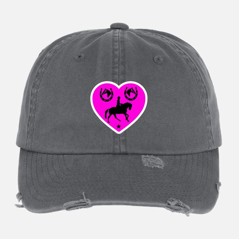 Chevaux Casquette vintage effet usé Flexfit