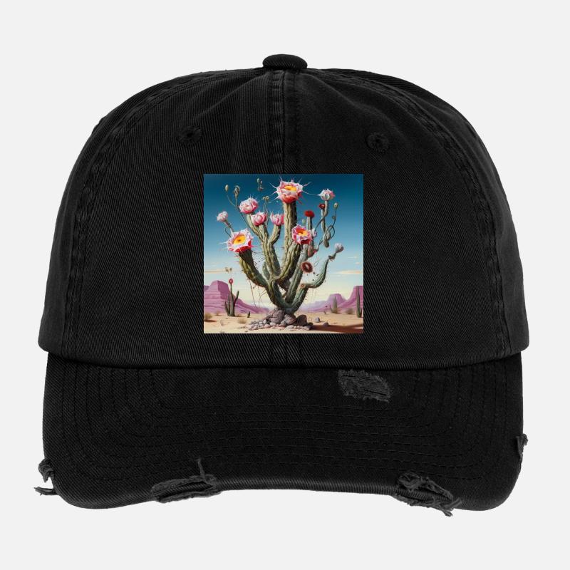 Jonc de fleur de cactus du désert Casquette vintage effet usé Flexfit
