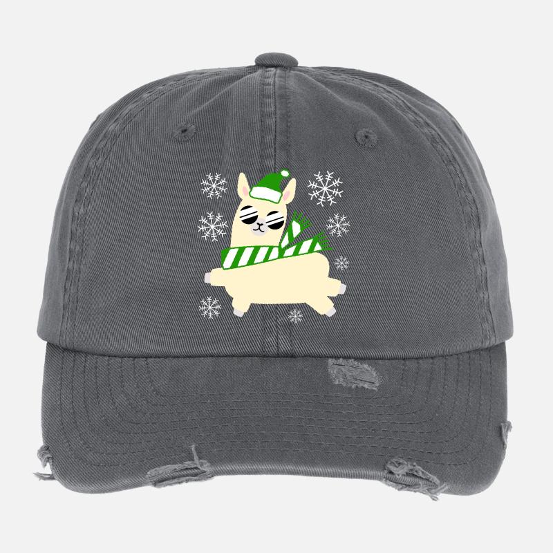 Llama – Noël Casquette vintage effet usé Flexfit