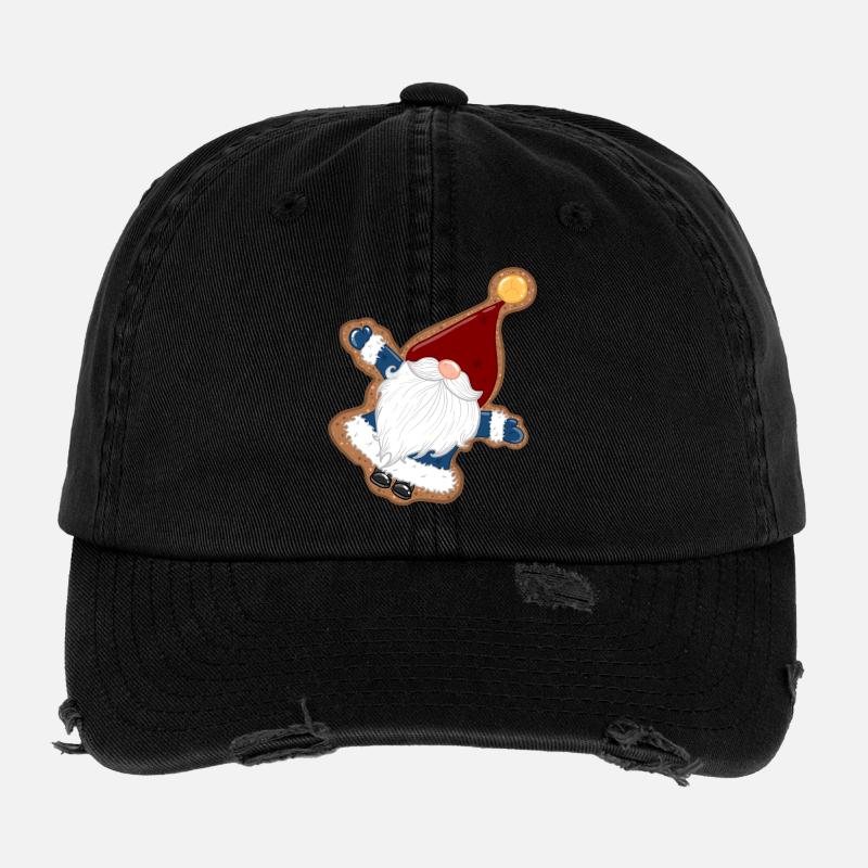 BiscuitSanta in a gingerbread frame Flexfit Vintage Destroyed Cap