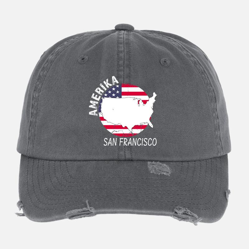 San Francisco Flexfit Vintage Destroyed Cap