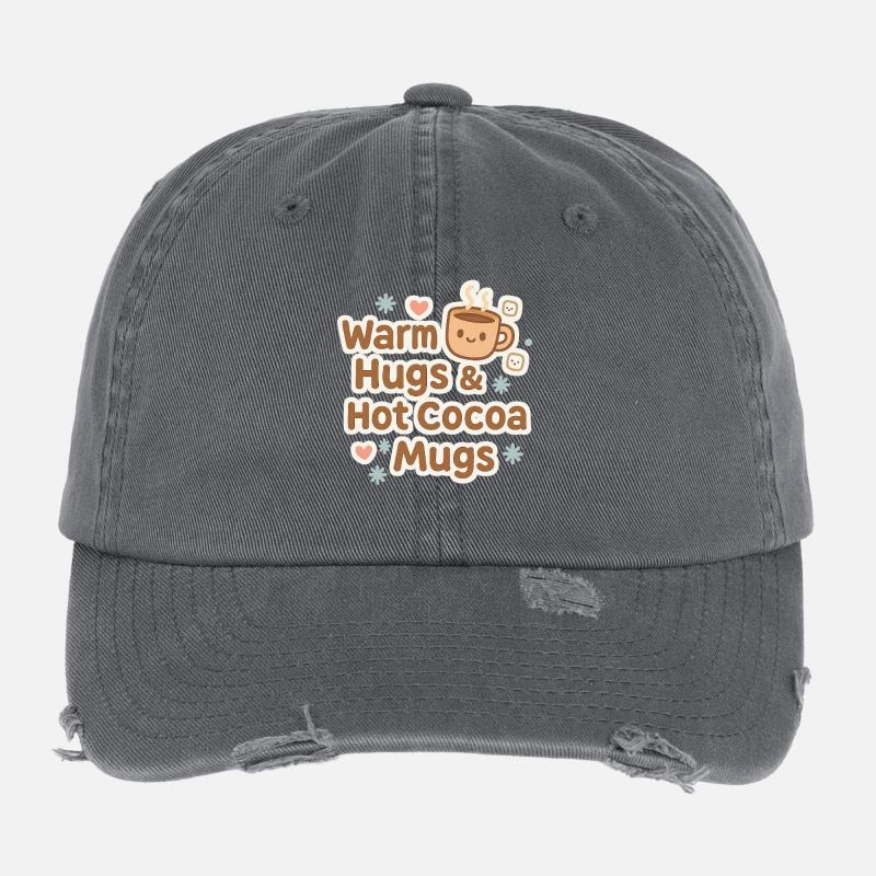 Câlins chaleureux Tasse de cacao Casquette vintage effet usé Flexfit