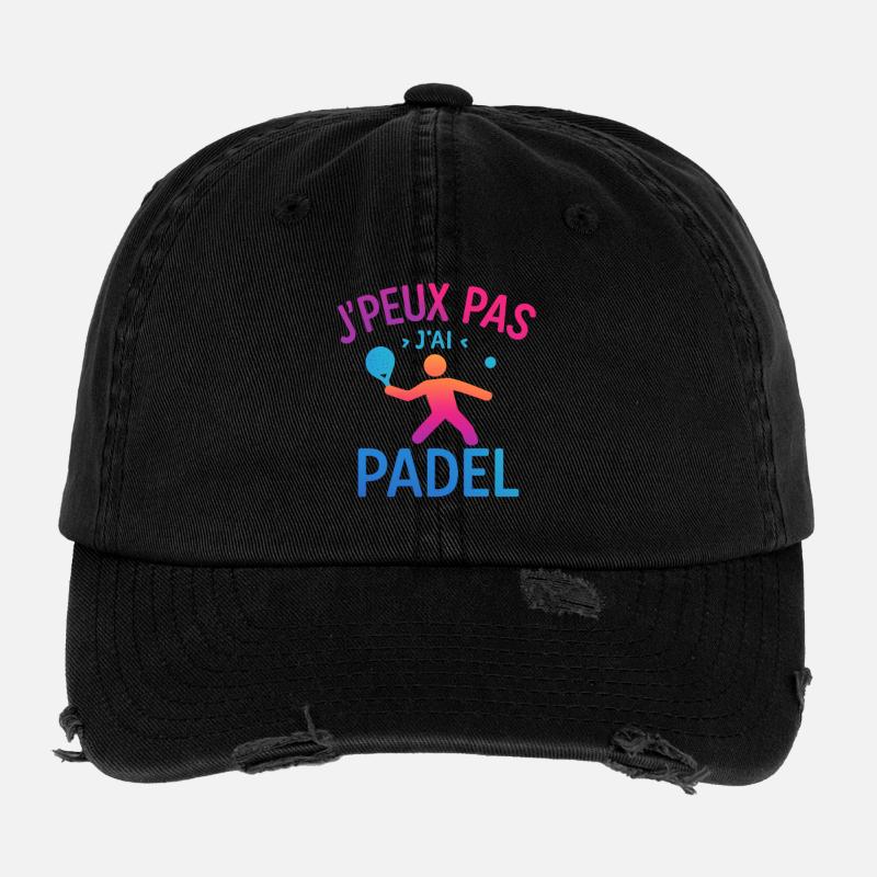 Ich kann nicht, ich habe Padel Flexfit Vintage Destroyed Cap