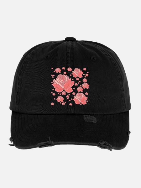 Rain of Roses - Flexfit Vintage Destroyed Cap - black - Front