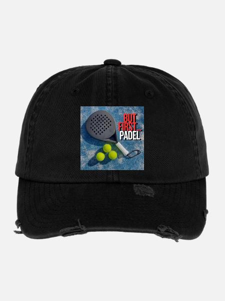 Padel first - Padel first - Flexfit Vintage Destroyed Cap - black
