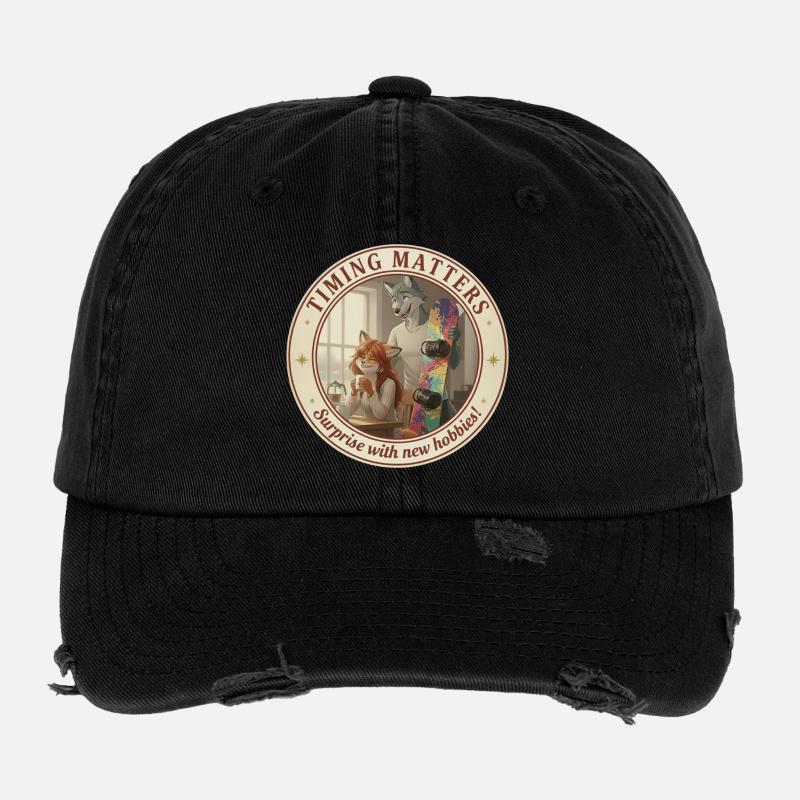 Le timing de Fursona compte Casquette vintage effet usé Flexfit