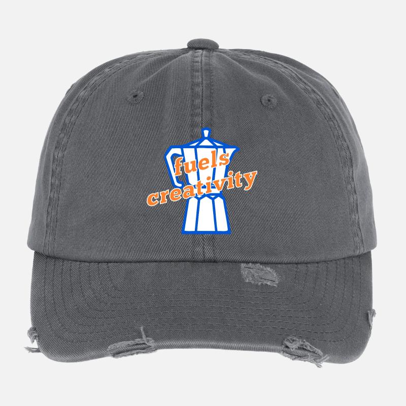 Créativité du café Casquette vintage effet usé Flexfit