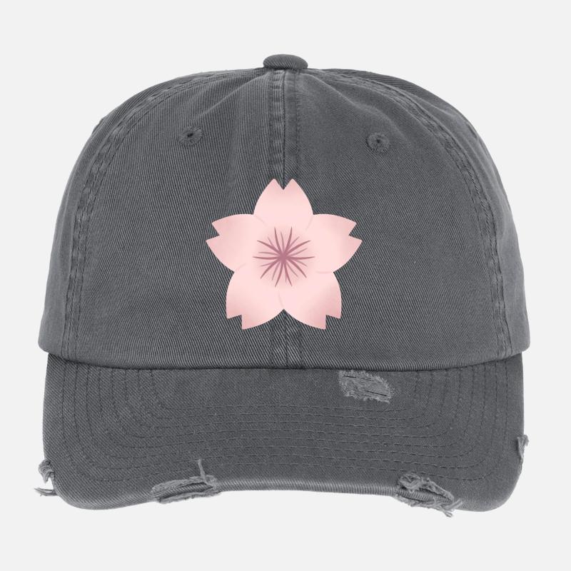 Blush Cherry Bloom Casquette vintage effet usé Flexfit