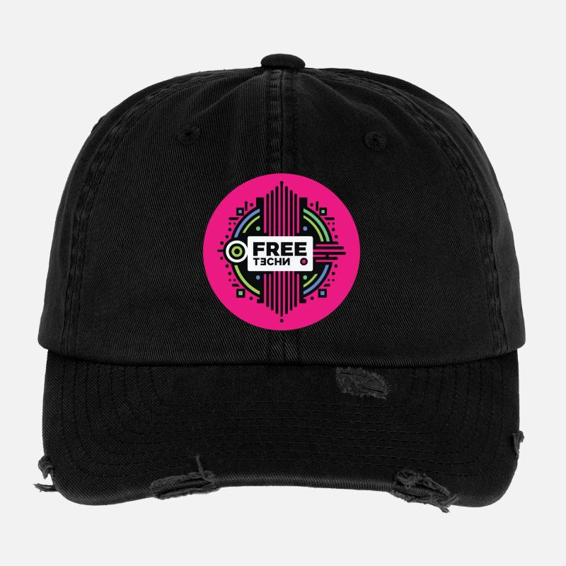 FREE TECHNO #2 – lass uns reden. Flexfit Vintage Destroyed Cap