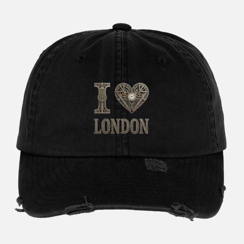 Londres – Caractère urbain Casquette vintage effet usé Flexfit