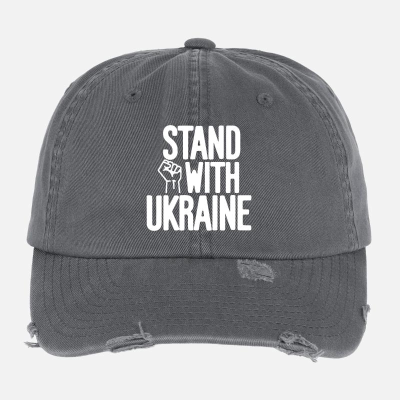Solidarité avec l’Ukraine Casquette vintage effet usé Flexfit