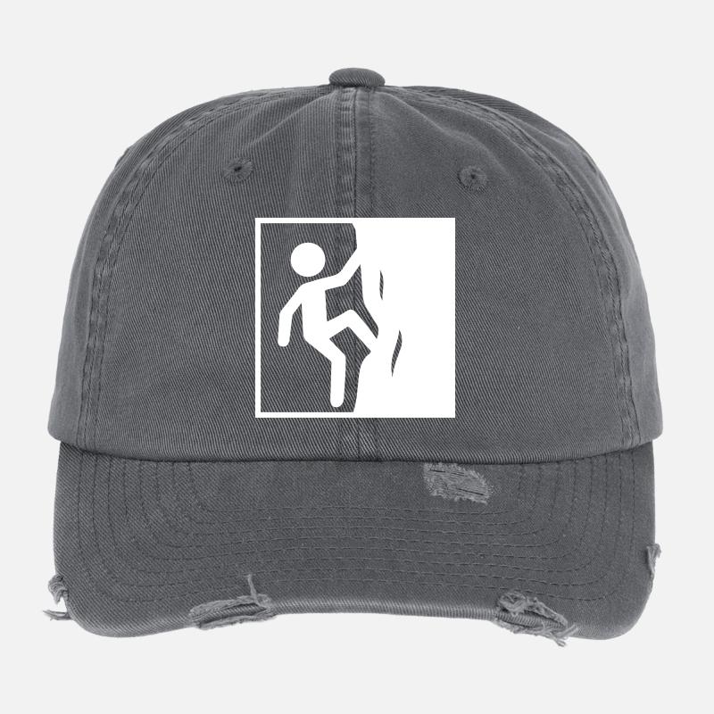 Klettern Symbol Sport Flexfit Vintage Destroyed Cap
