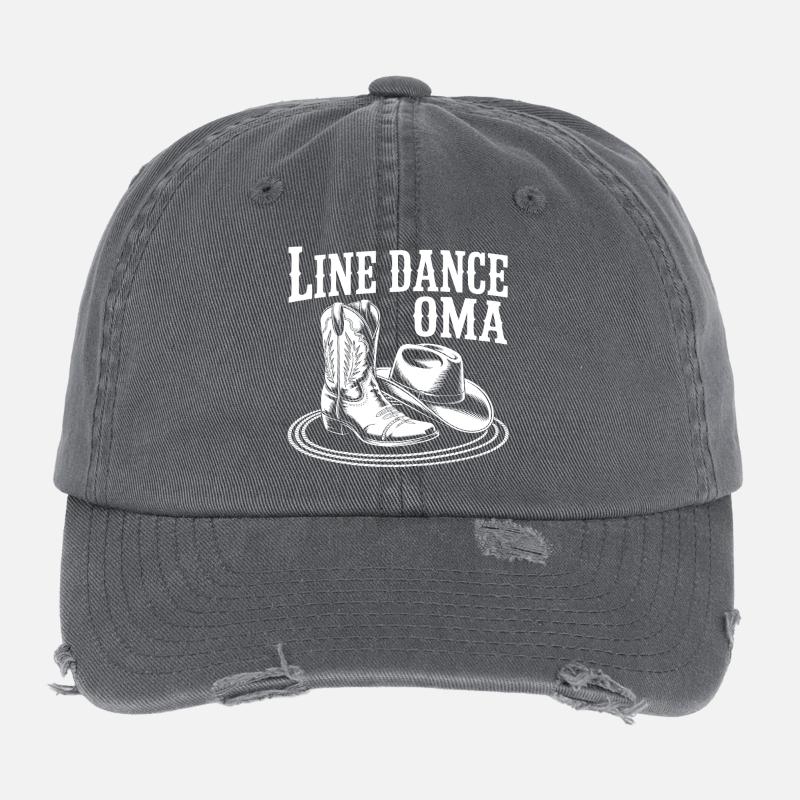 Line Dance Oma Motiv Flexfit Vintage Destroyed Cap