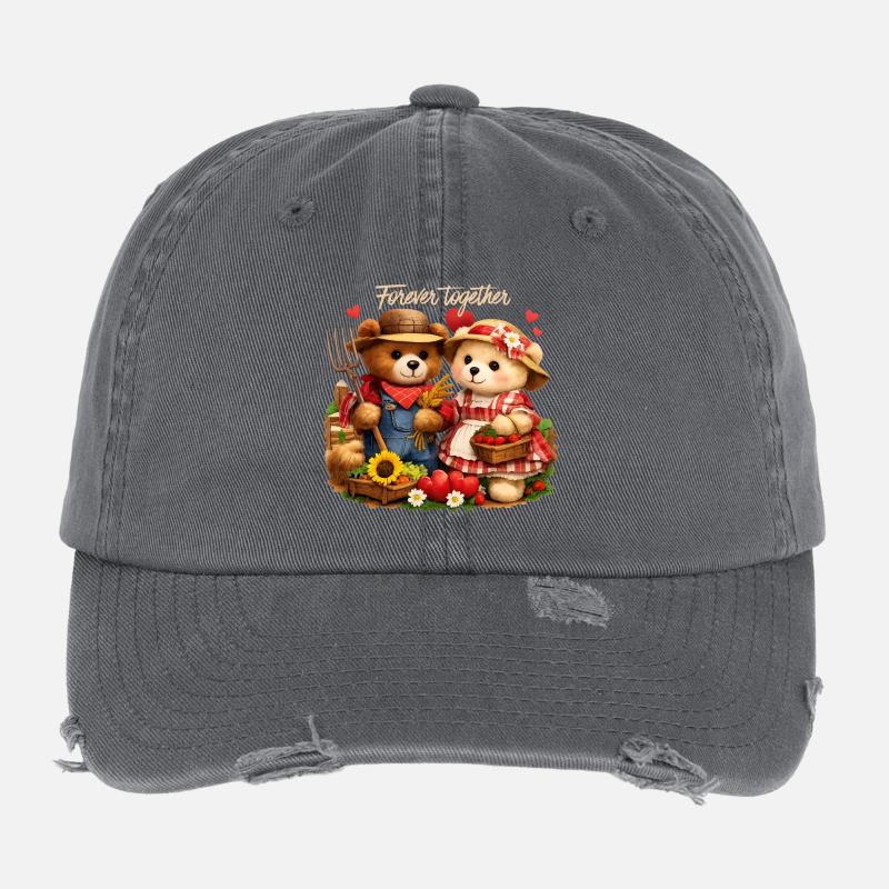 Forever Together Bauernpärchen – Romantisches Land Flexfit Vintage Destroyed Cap
