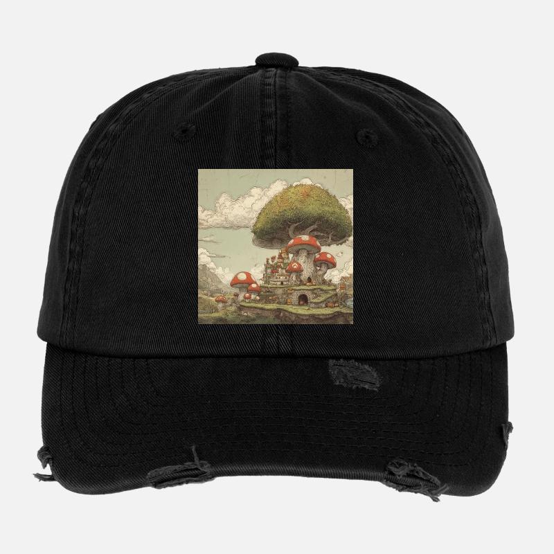 Mushroom kingdom Flexfit Vintage Destroyed Cap