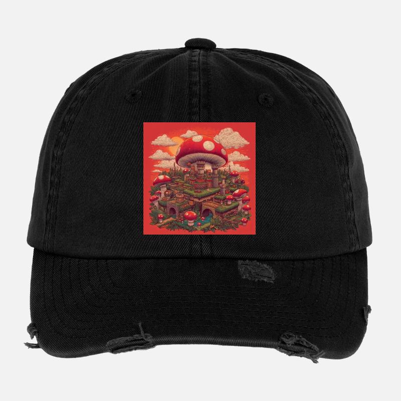 Mushroom Kingdom II Flexfit Vintage Destroyed Cap
