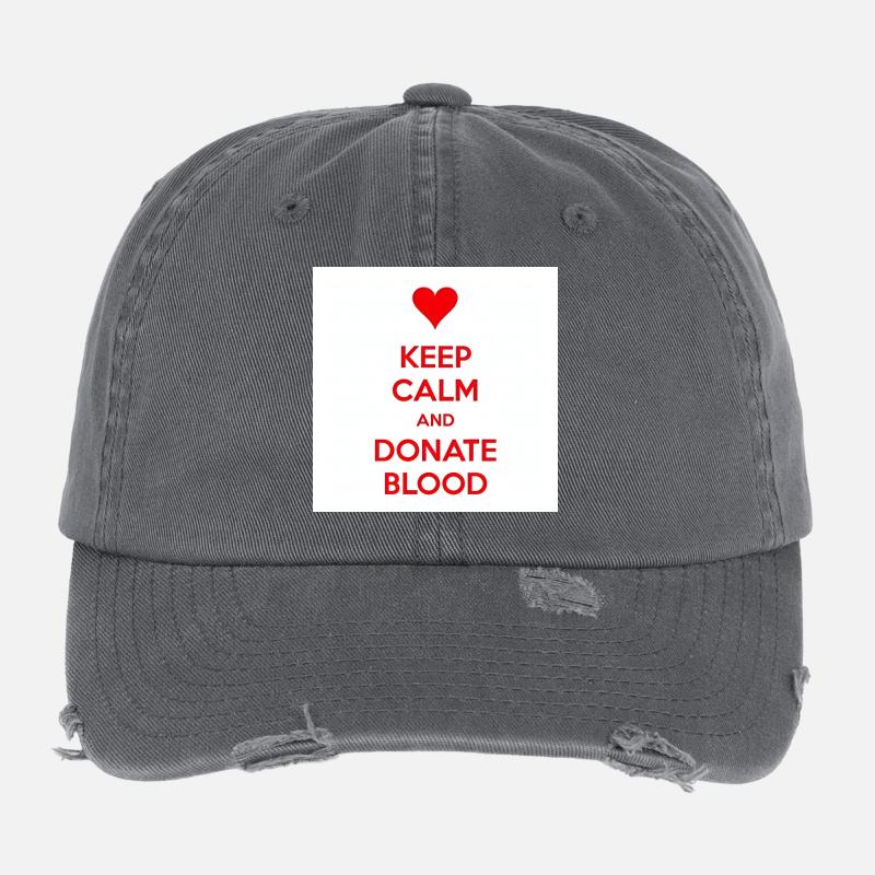 Cœur Calme Donnez du sang Casquette vintage effet usé Flexfit