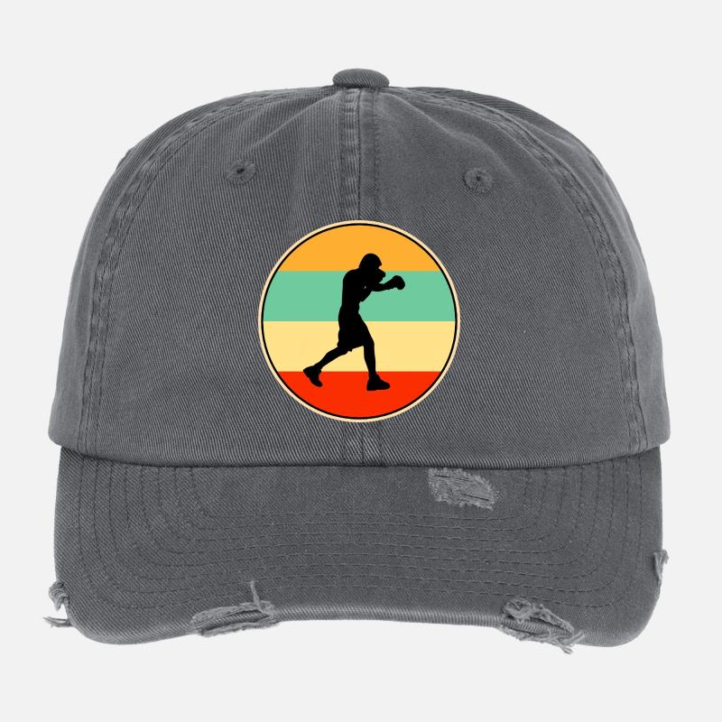 Retro-Box-Silhouette-Kampfsportler Flexfit Vintage Destroyed Cap