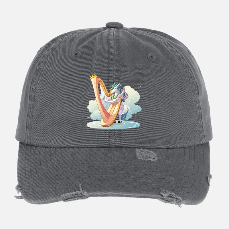 Harfentier auf Wolken Flexfit Vintage Destroyed Cap