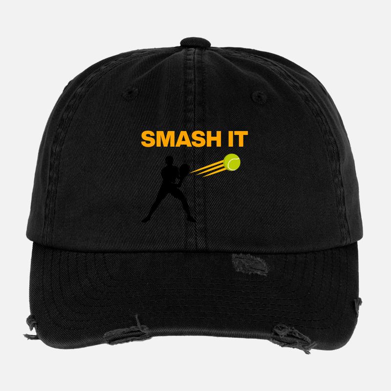 Smash It, Padel Power! Padel Sport Flexfit Vintage Destroyed Cap