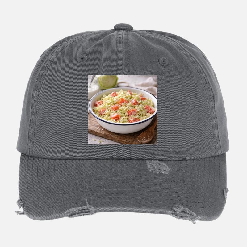 Cremiger Kohl-Tomaten-Salat Flexfit Vintage Destroyed Cap