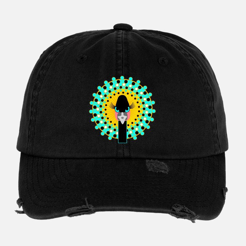Vogel-Mädchen-Power Flexfit Vintage Destroyed Cap