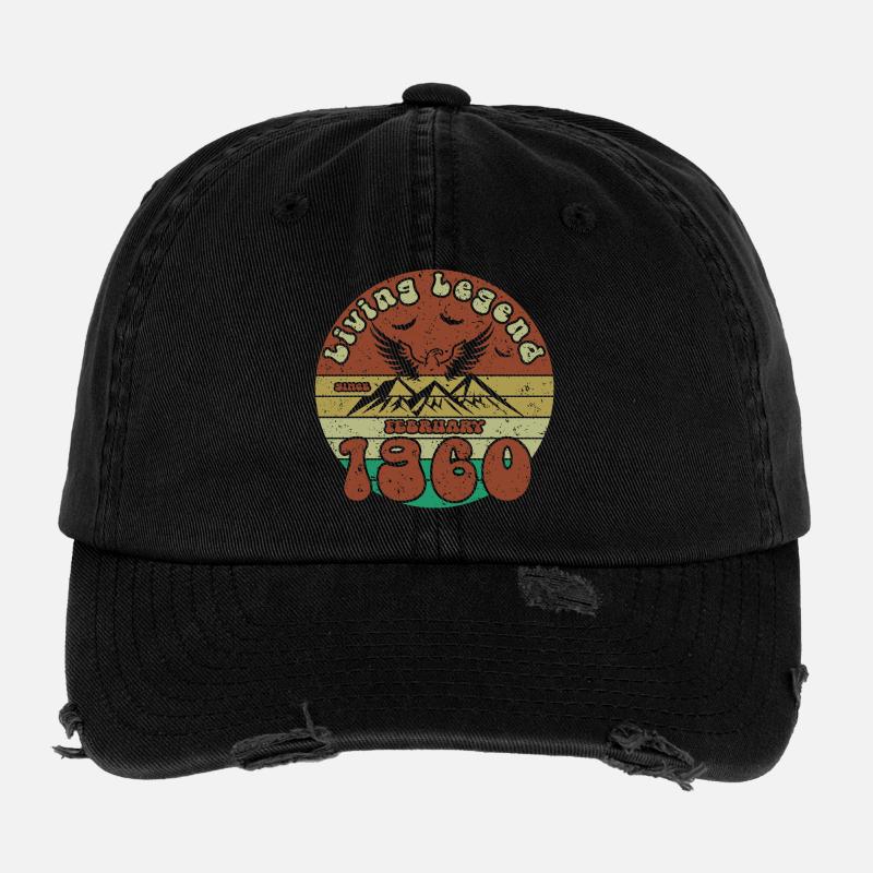66th Birthday Living Legend since VIN 02/1960 Flexfit Vintage Destroyed Cap