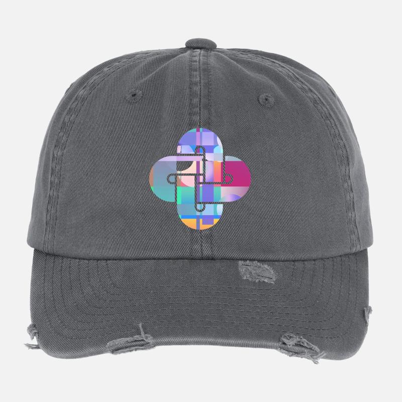 Mosaic Cloud Cross Flexfit Vintage Destroyed Cap