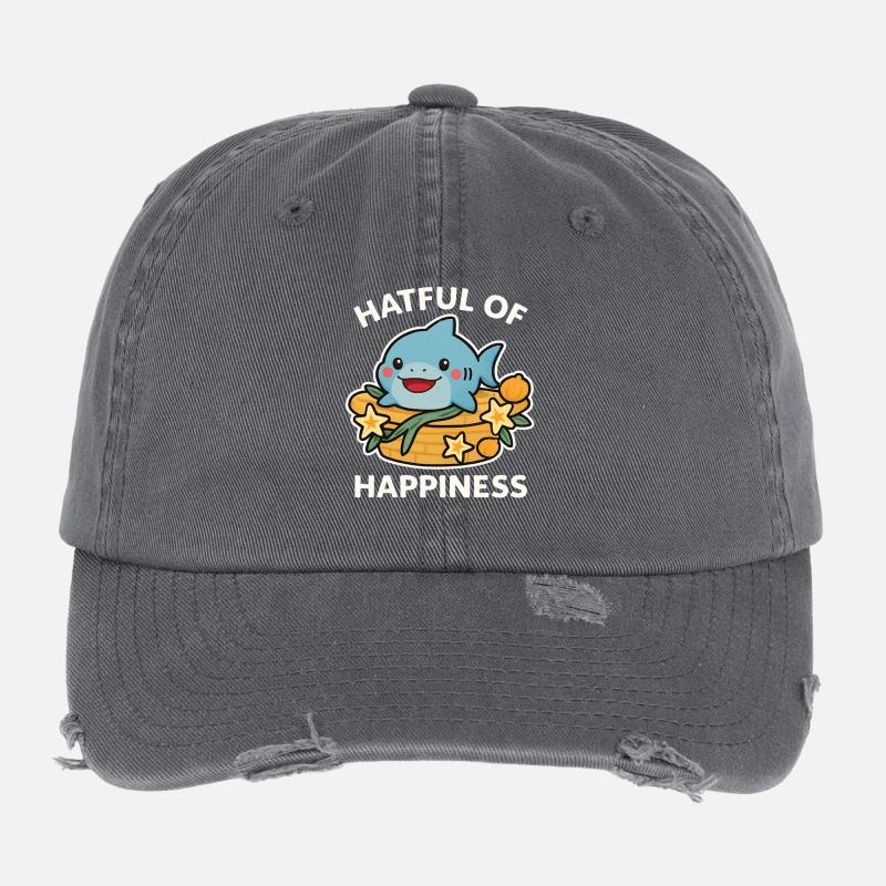 Un joli requin dans un panier porte-bonheur Casquette vintage effet usé Flexfit
