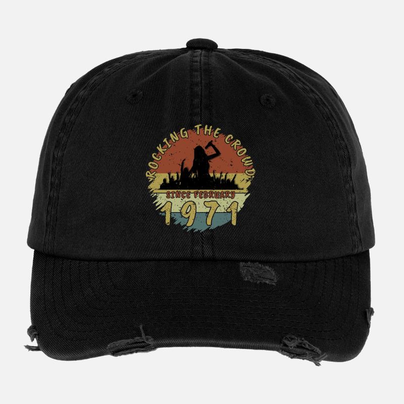 55. Geburtstag Rocking the crowd SNG 02/1971 Flexfit Vintage Destroyed Cap